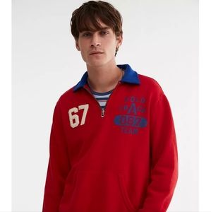 Polo Ralph Lauren Athletic Department Half-Zip Sweatshirt sz L